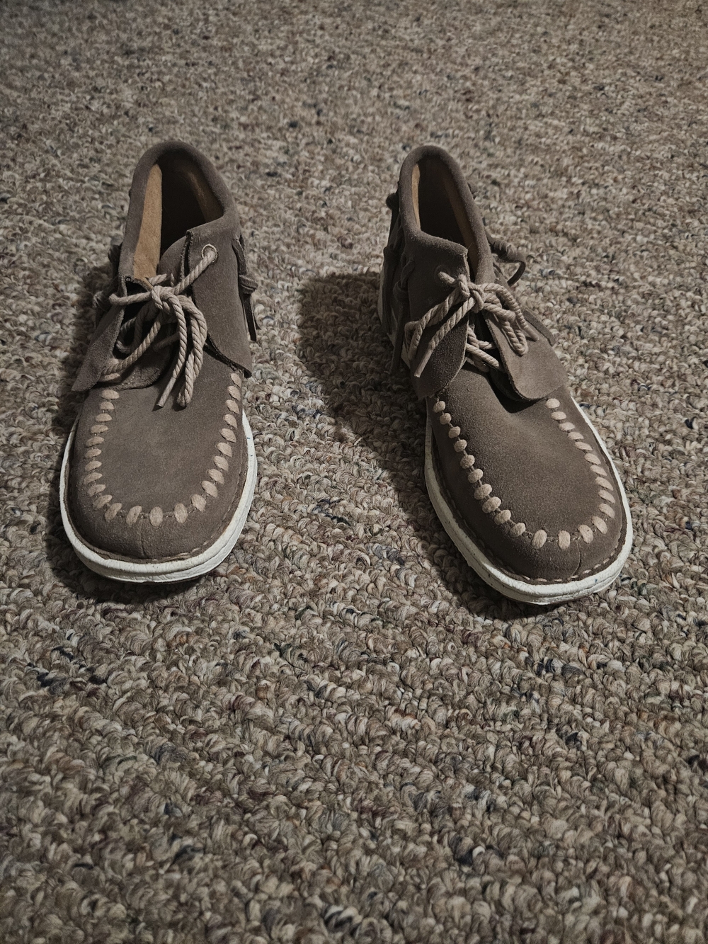 Justin Brown Suede Moc Toe Casual Shoes